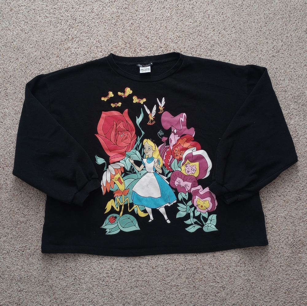Disney Alice In Wonderland × Zara Graphic Sweater